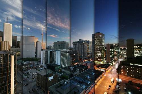 time-lapse de una gran ciudad