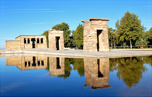 El Templo de Debod en el Parque Oeste de Madrid