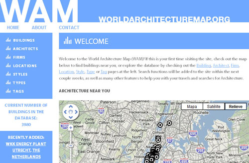 World Architecture Map, para situar las grandes obras de arquitectura en el mapa