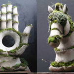 Terraform Sculpture de Robert Cannon, impresionantes esculturas de musgo y hormigón