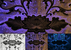 Diseños con hilo luminoso de Kathy Schicker